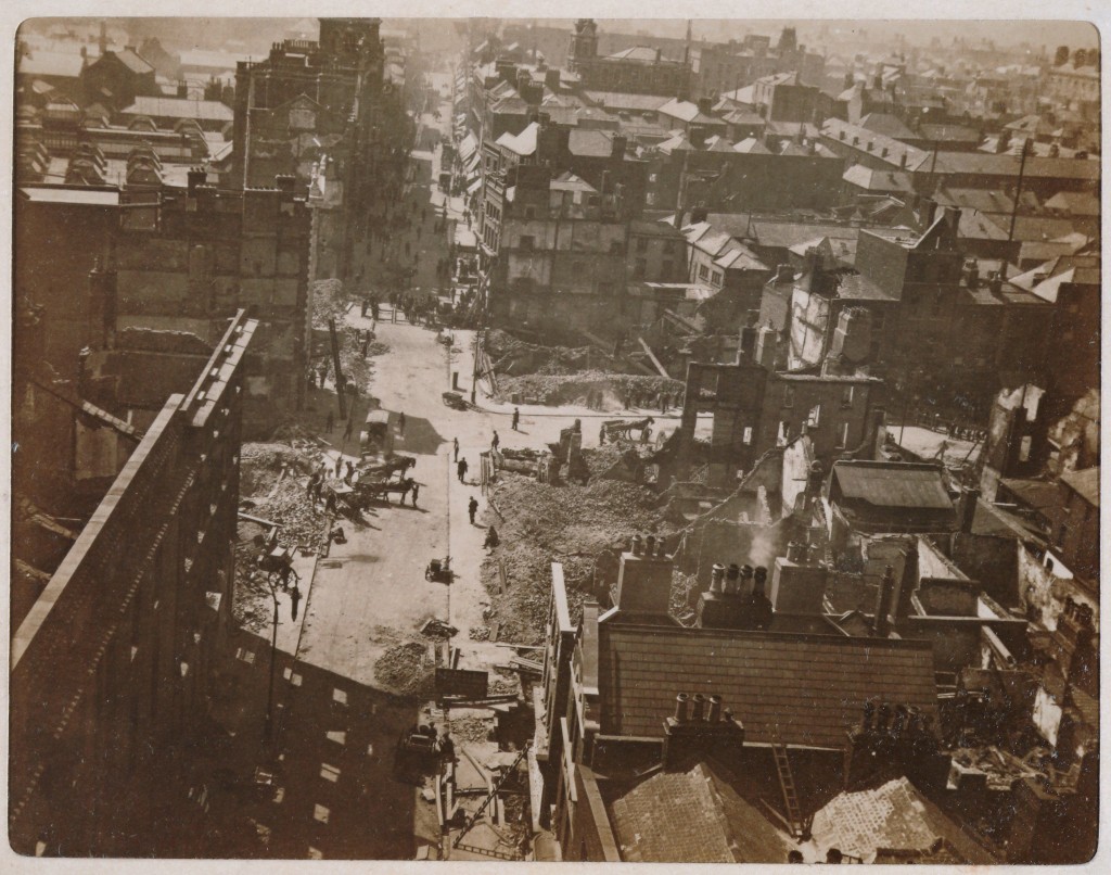 Henry Street from Nelson's Pillar May 1916.  By permission of the Royal Irish Academy. © RIA