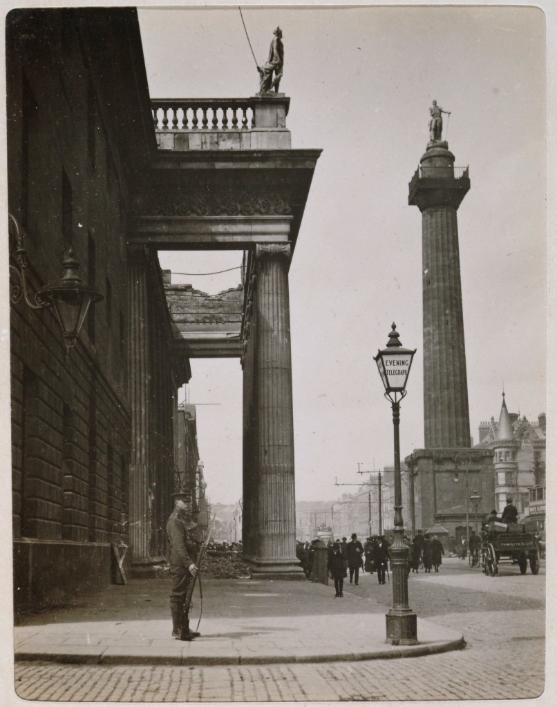 Portico of GPO May 1916. By permission of the Royal Irish Academy. © RIA